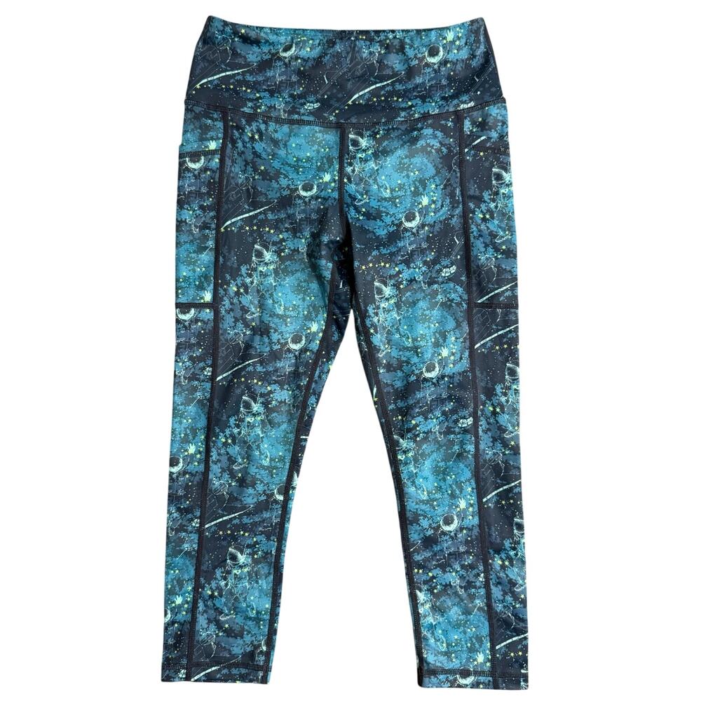 CVG Leggings Capri Astronaut Space CrossFit Constantly Varied Gear Gym Green XS